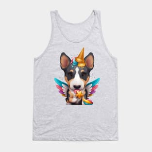 Tricolor English Bull Terrier Ice Cream Unicorn Tank Top